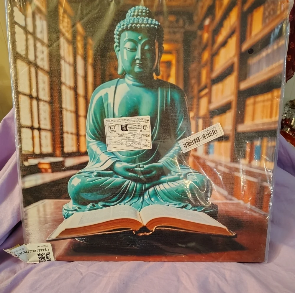 Jade Buddha Canvas Art 16x16